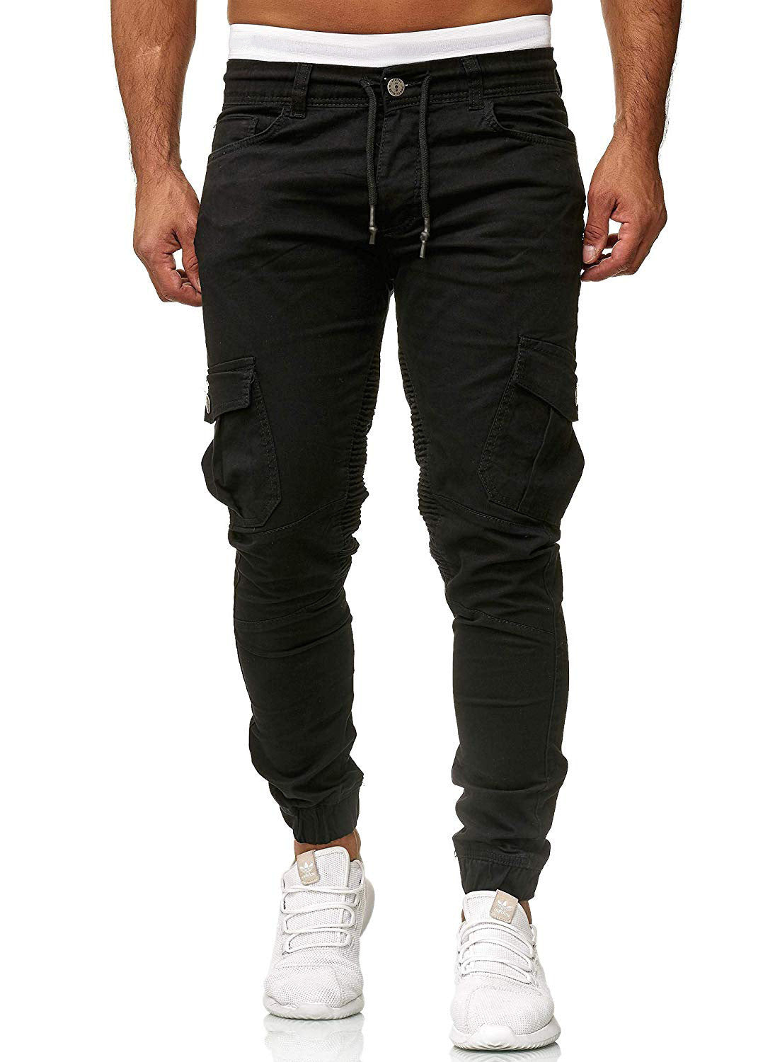 Men's Versatile Casual Sweatpants Woven Pocket Patchwork